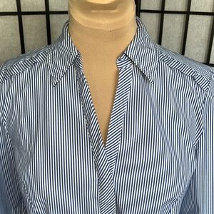 Cathy Blue & White Striped Shirt M